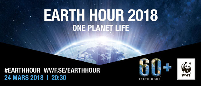 En illustration om earth hour