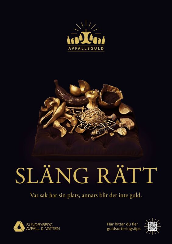 Poster: Släng rätt: Matavfall
